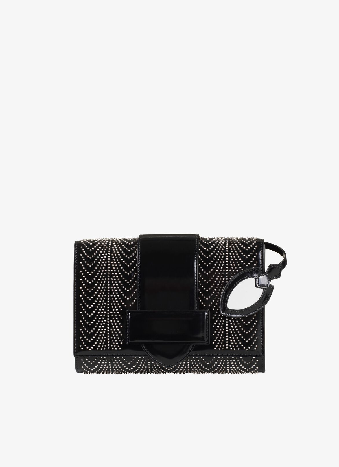 SIMONE CLUTCH LAQUE CASCADE BLACK ALAÏA BLACK  SIMONE CLUTCH LAQUE CASCADE BLACK